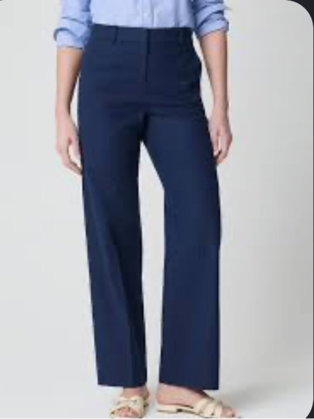 NWT J. Crew Factory Linen Blend Remy Full Length Wide Leg Pant